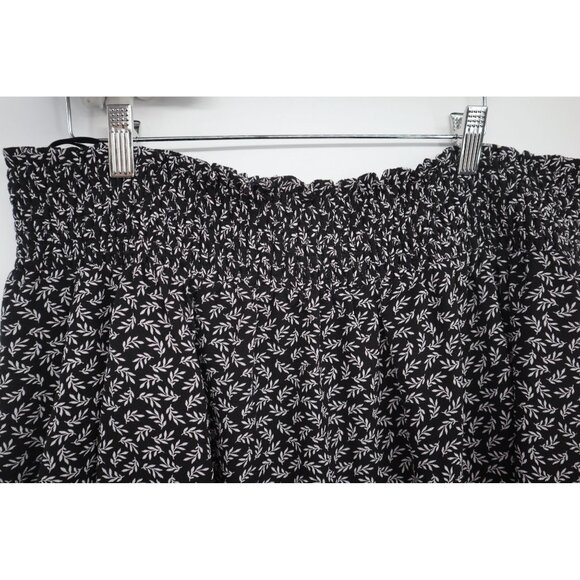 Michael Kors Floral Off-Shoulder Blouse Tie Sleeves L Lightweight & Breathable - Picture 8 of 8